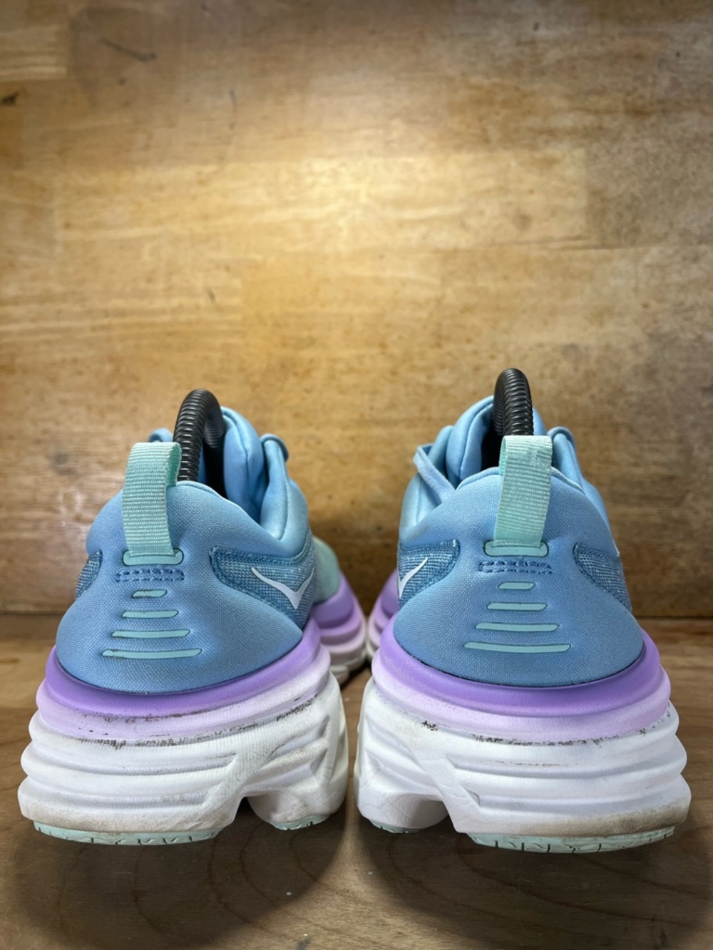 Hoka One One Bondi 8 Womens Size 8.5 Wide Running Shoes Sneakers Blue Purple - Picture 5 of 12
